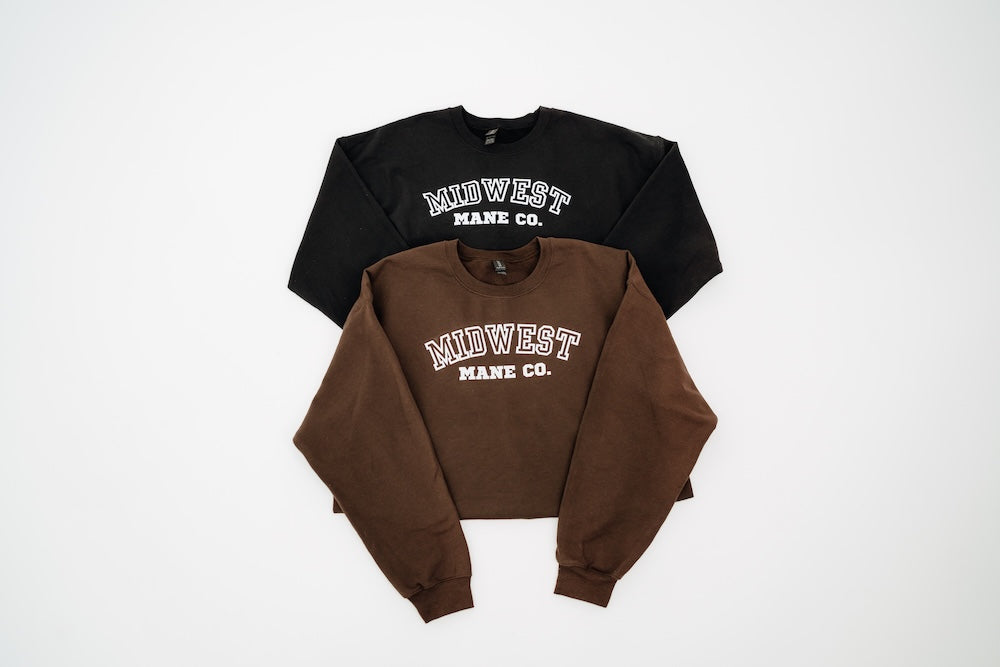 Midwest Mane Co. Brown Crewneck