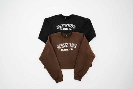 Midwest Mane Co. Brown Crewneck
